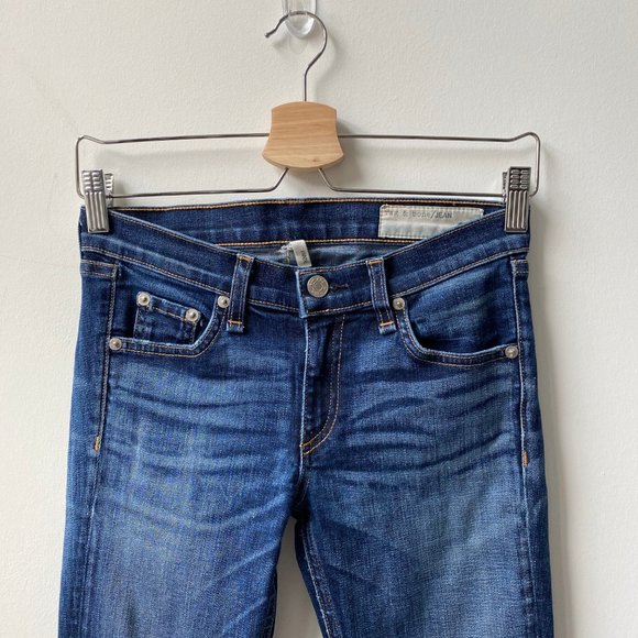 RAG & BONE - SKINNY DISTRESSED KNEE HAMPSTEAD JEAN - Picture 4 of 14